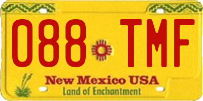 NM license plate 088TMF