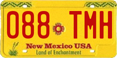 NM license plate 088TMH