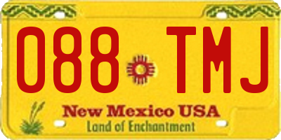 NM license plate 088TMJ