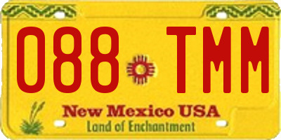 NM license plate 088TMM