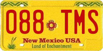 NM license plate 088TMS