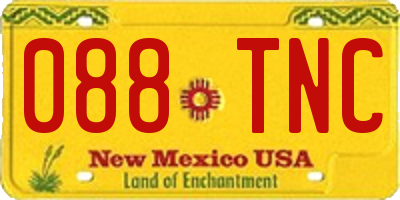 NM license plate 088TNC