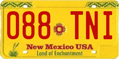 NM license plate 088TNI