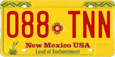 NM license plate 088TNN