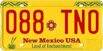 NM license plate 088TNO