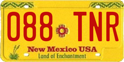 NM license plate 088TNR