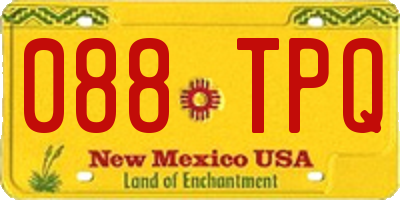 NM license plate 088TPQ