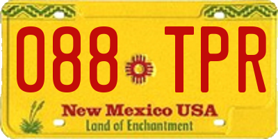 NM license plate 088TPR