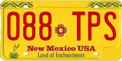 NM license plate 088TPS