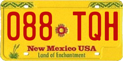 NM license plate 088TQH