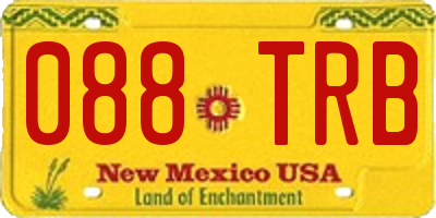 NM license plate 088TRB