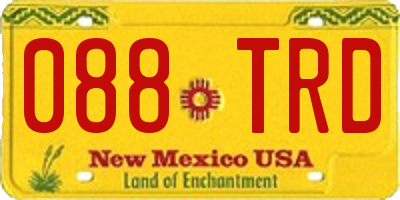 NM license plate 088TRD