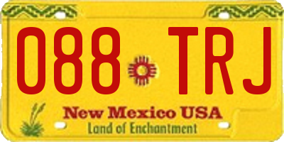 NM license plate 088TRJ