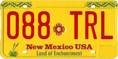 NM license plate 088TRL