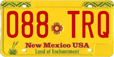 NM license plate 088TRQ