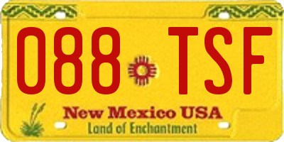NM license plate 088TSF