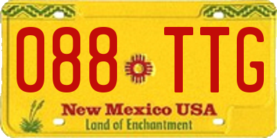NM license plate 088TTG