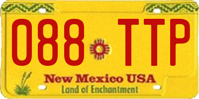 NM license plate 088TTP
