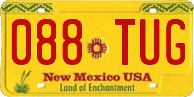 NM license plate 088TUG