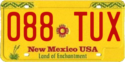 NM license plate 088TUX