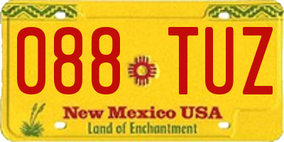 NM license plate 088TUZ