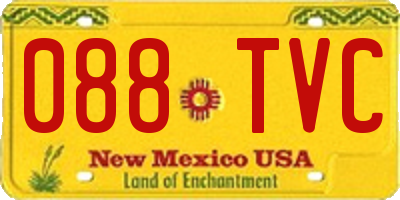 NM license plate 088TVC