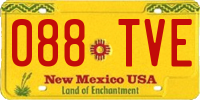 NM license plate 088TVE