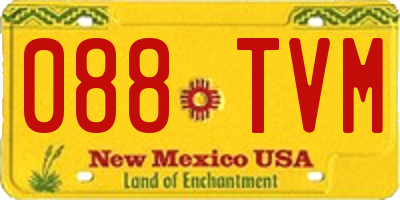 NM license plate 088TVM