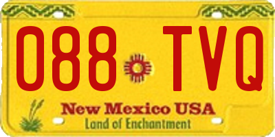NM license plate 088TVQ