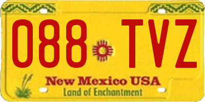 NM license plate 088TVZ