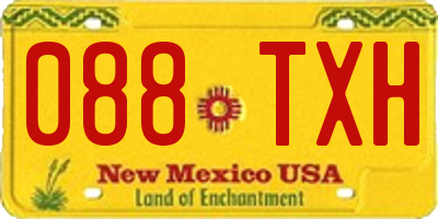 NM license plate 088TXH