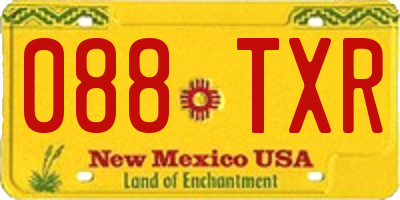 NM license plate 088TXR