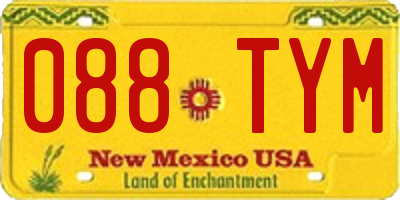 NM license plate 088TYM