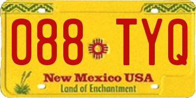NM license plate 088TYQ