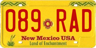 NM license plate 089RAD