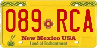 NM license plate 089RCA