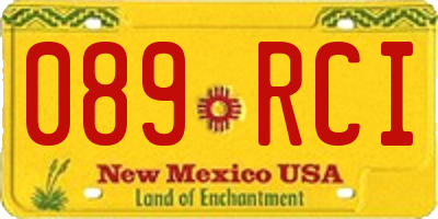 NM license plate 089RCI