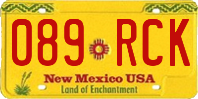 NM license plate 089RCK