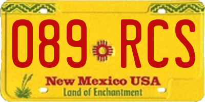 NM license plate 089RCS