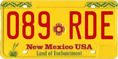 NM license plate 089RDE