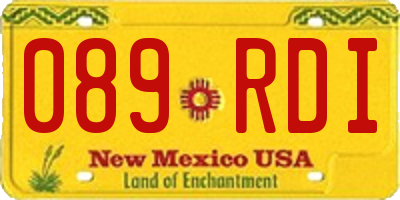NM license plate 089RDI