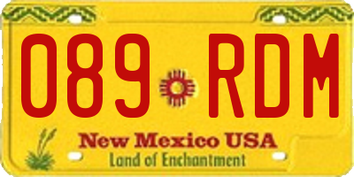 NM license plate 089RDM