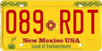 NM license plate 089RDT
