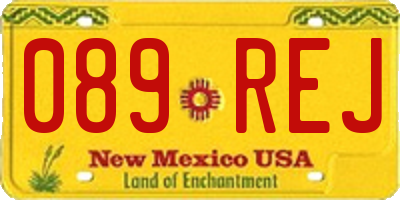 NM license plate 089REJ