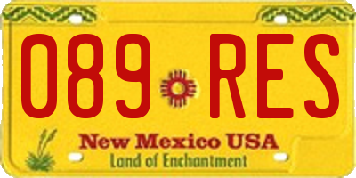 NM license plate 089RES