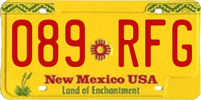 NM license plate 089RFG
