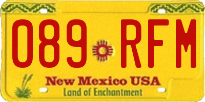 NM license plate 089RFM