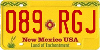 NM license plate 089RGJ