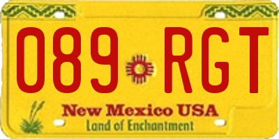 NM license plate 089RGT