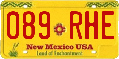 NM license plate 089RHE